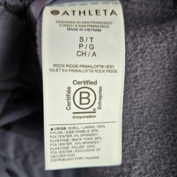 Athleta Rock Ridge Primaloft Vest Womens Small S Puffer Sleeveless Jacket - Picture 11 of 13